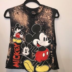Mickey Mouse Distressed Muscle Tee